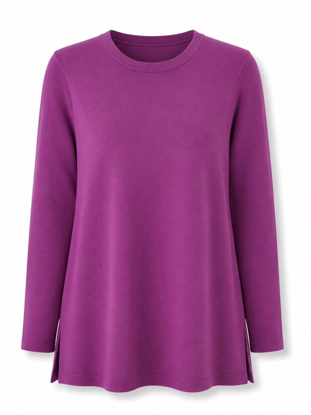J Jill Womens Crew Neck Lightweight Tunic Sweater Dopamine - Purple, Size XL